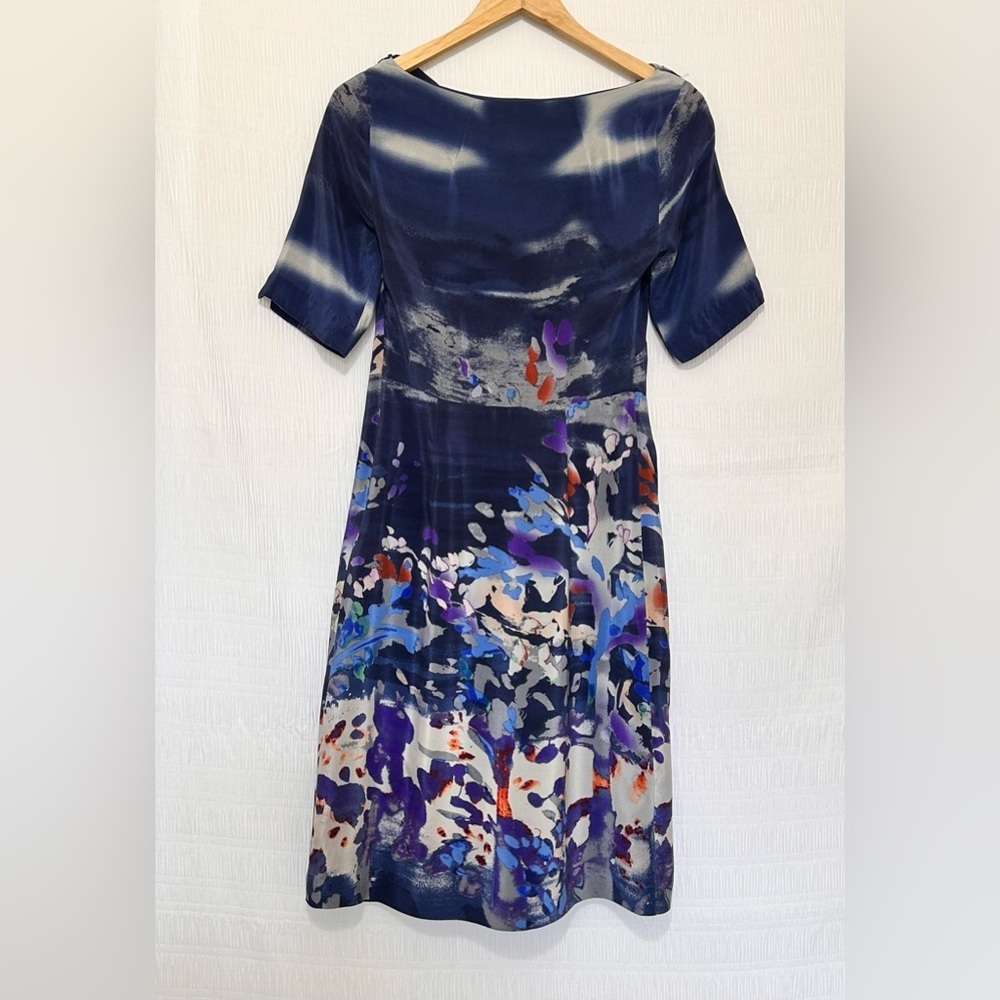 Anthro Golden Ratio Coquille Japonica
Watercolor Cowl Neck 100% Silk Dress 2 - Picture 4 of 8